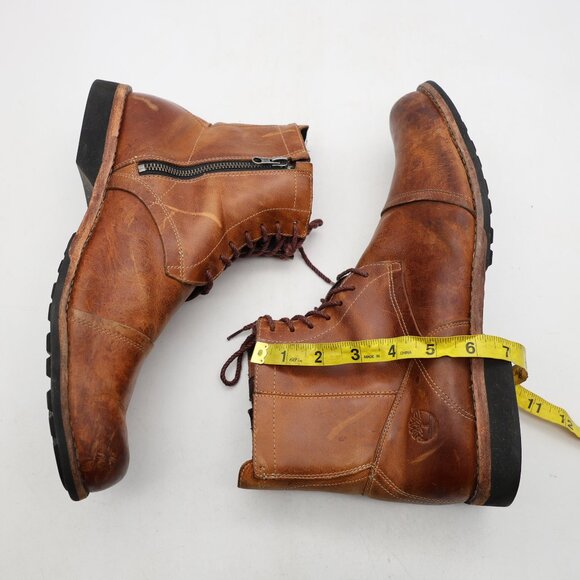 Timberland City 6" Earthkeepers Men's 11 Side Zip Boots Brown Leather Cap Toe - Picture 6 of 10